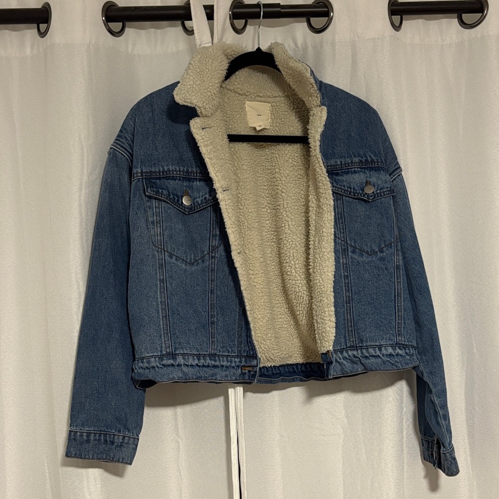 Classic Blue Sherpa-Lined Jean Jacket